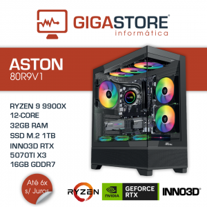 Desktop Gaming ASTON-80R9V1 RYZEN 9 9900X 32GB RAM 1TB SSD W11